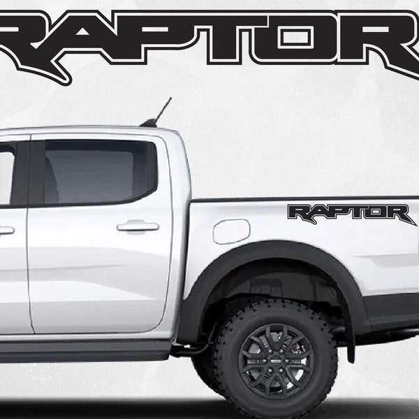 2 décalcomanies Raptor Ford Raptor, décalcomanies en vinyle pour voiture de chevet, pour camion Ford Raptor