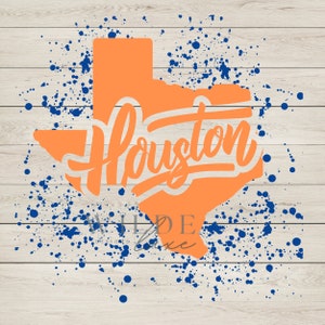 Houston Astro.s Splatter PNG Digitial Download Texas Baseball Sublimation