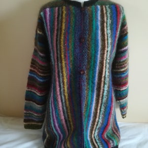 Hand Knitted Cardigan - Autumn Stripes