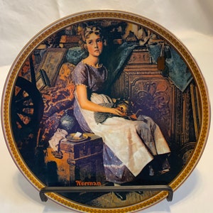 Collectible Norman Rockwell Plate, &quot;Dreaming In The Attic&quot;, Rediscovered Women Collection, Limited Edition, 1982
