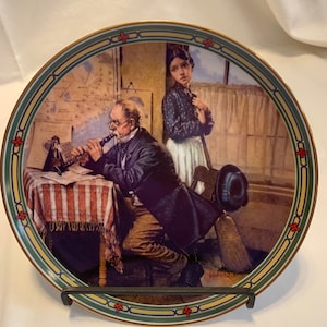 Collectible Norman Rockwell Plate, &quot;The Musician&#39;s Magic&quot;, American Dream Collection, Limited Edition, 1986
