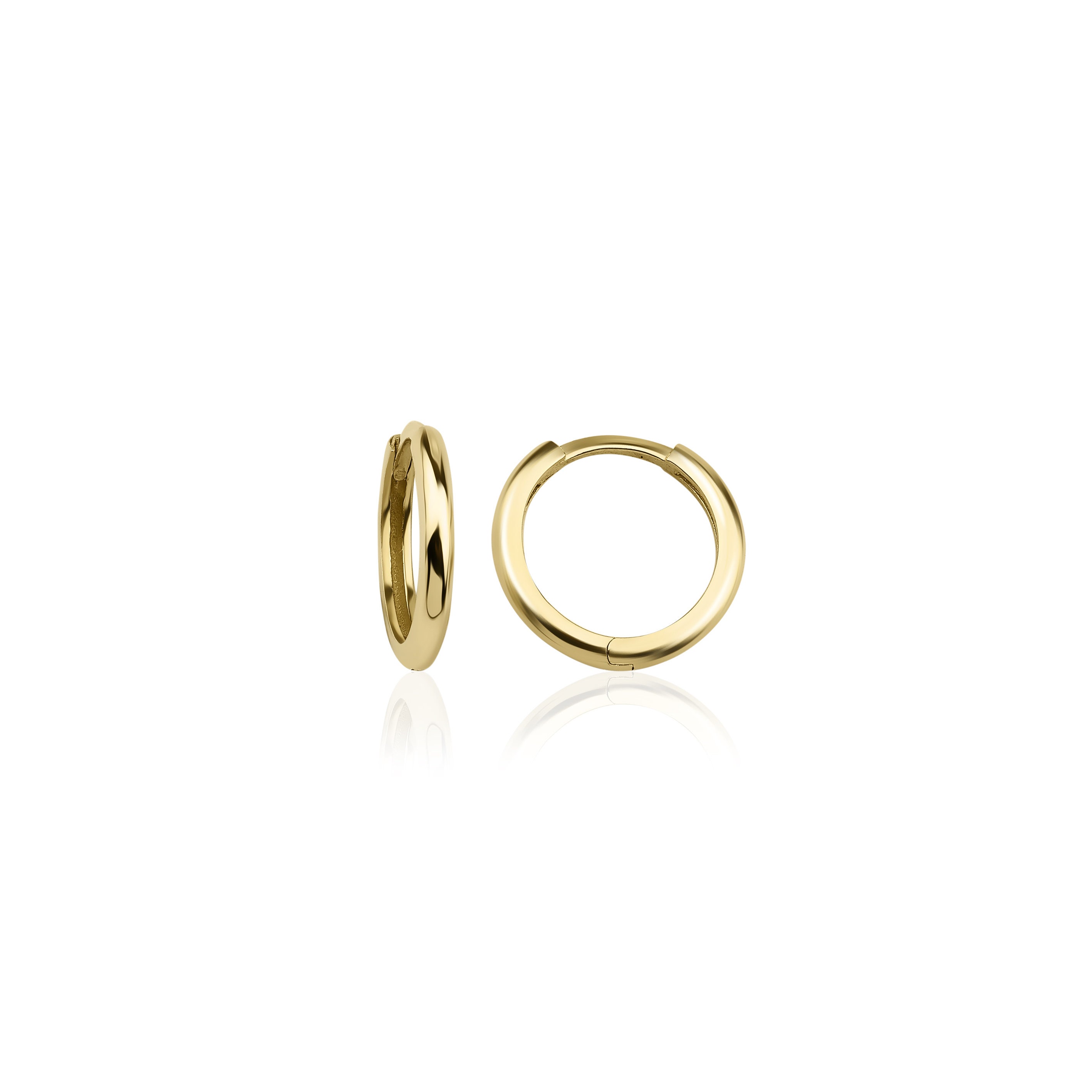 Buy gold earrings 14k solid gold small hoops gold huggies plain