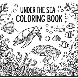 Printable Under the Sea Coloring Book - 20 Coloring Pages - Instant Download