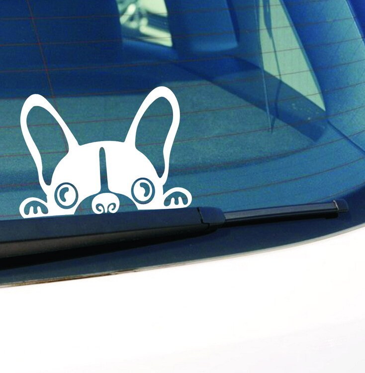 French Bulldog Car Sticker Dog Decals Frenchie Bulldog Car Etsy