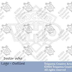 Doctor Who 15 Logo - Outline PNG / SVG / DXF / Jpg