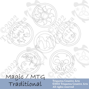 Magic the Gathering Traditional Art Silhouette SVG/DXF/PNG