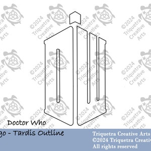 Doctor Who Logo - Tardis Outline PNG / SVG / DXF / Jpg
