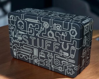 Stuff Tin Man Tin Random Miscellaneous Storage Tin University Gift Uni Teenage Boy Keepsake Box Christmas gift