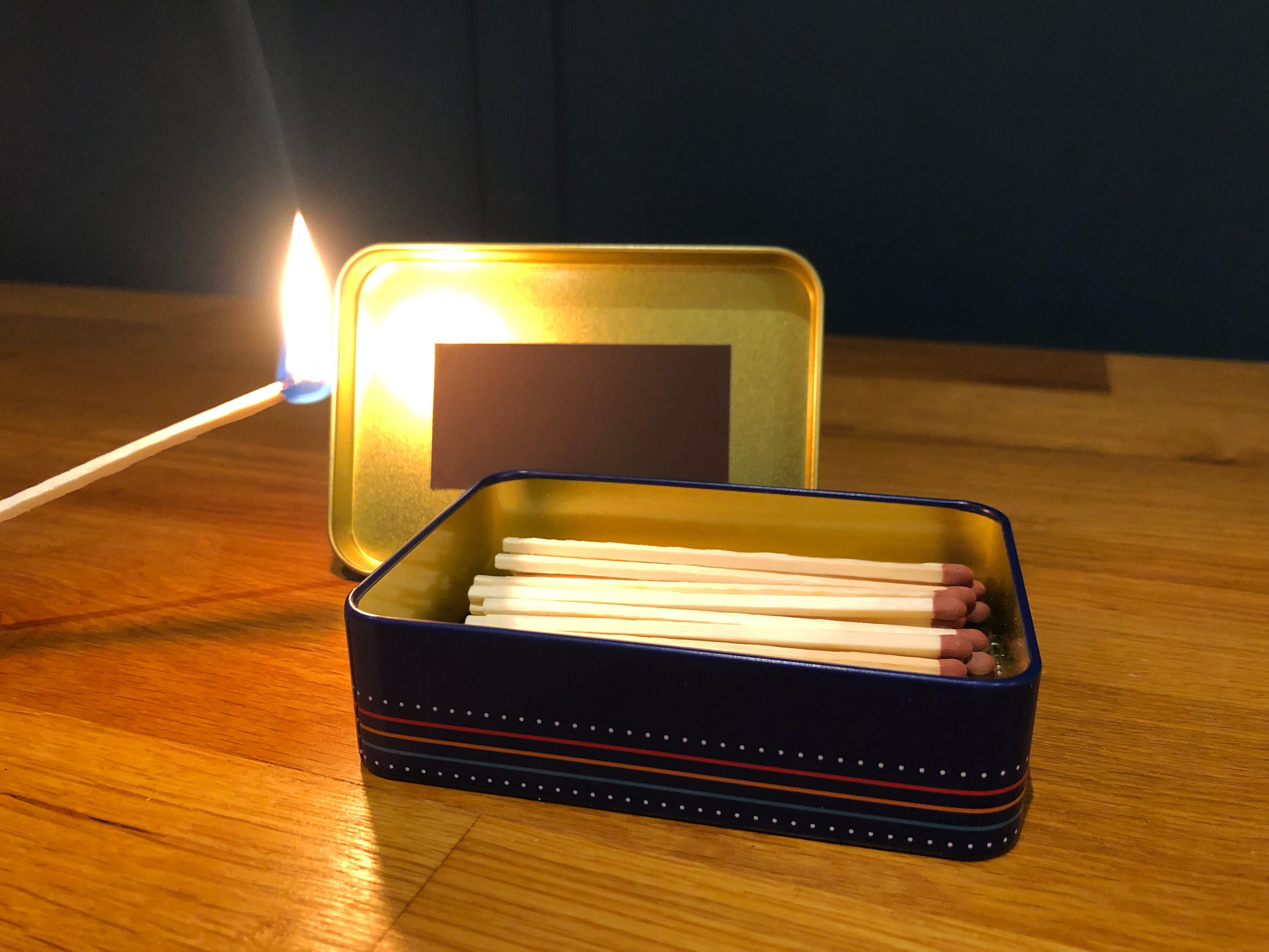 Firelighter Box Metal Tin Storage Holder Fire Lighter Matches Etsy UK