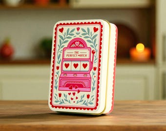 The Perfect Match - Match Tin | Metal Box Storage Matches Firelighters Starter Housewarming Fireside Gift Christmas Stocking Filler Present