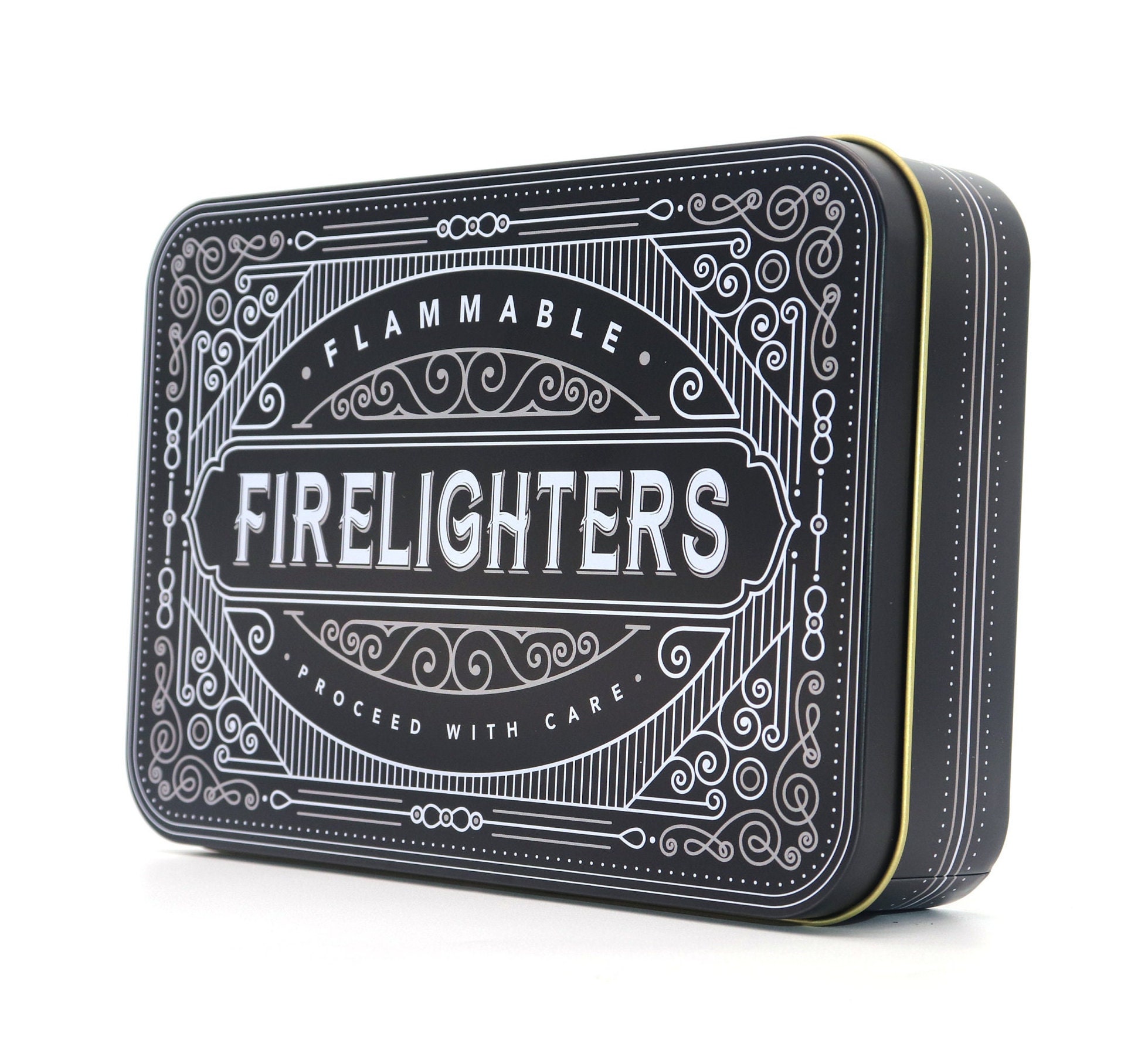 Firelighter Box Metal Tin Storage Holder Fire Lighter Matches Etsy UK