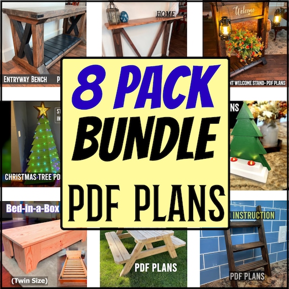 Woodworking Project Plans: 8 Pack Bundle (PDF Plans)