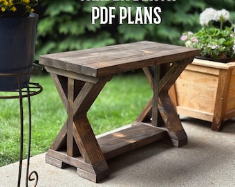 Compact Garden Bench Woodworking Plans: DIY Bench (PDF Download)