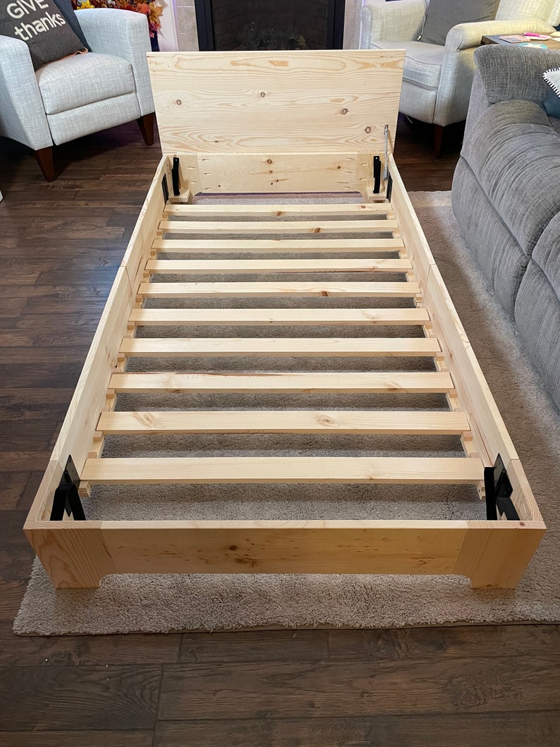 Folding Bed in a Box Plans Woodworking Project Etsy
