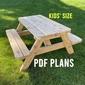Piani per la lavorazione del legno ~ Tavolo da picnic per bambini ~ Piani per la lavorazione del legno / Piani per tavoli da picnic / Regali per la lavorazione del legno / Piani PDF per la lavorazione del legno