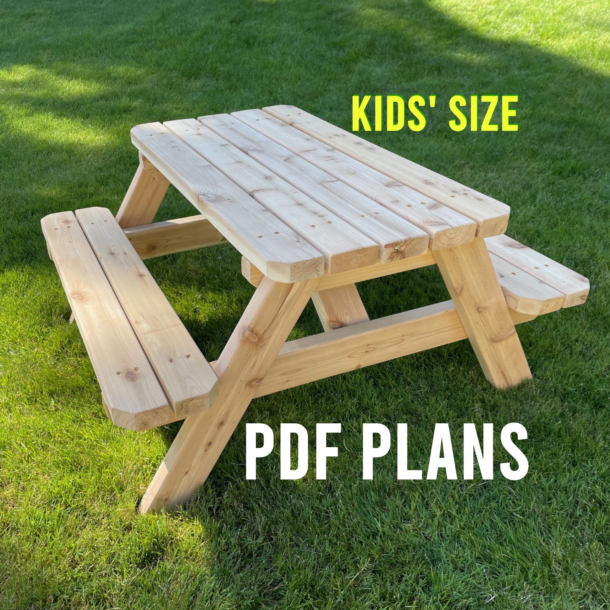 Woodworking Plans Kids' Size Picnic Table Plans for Woodworking Picnic ...