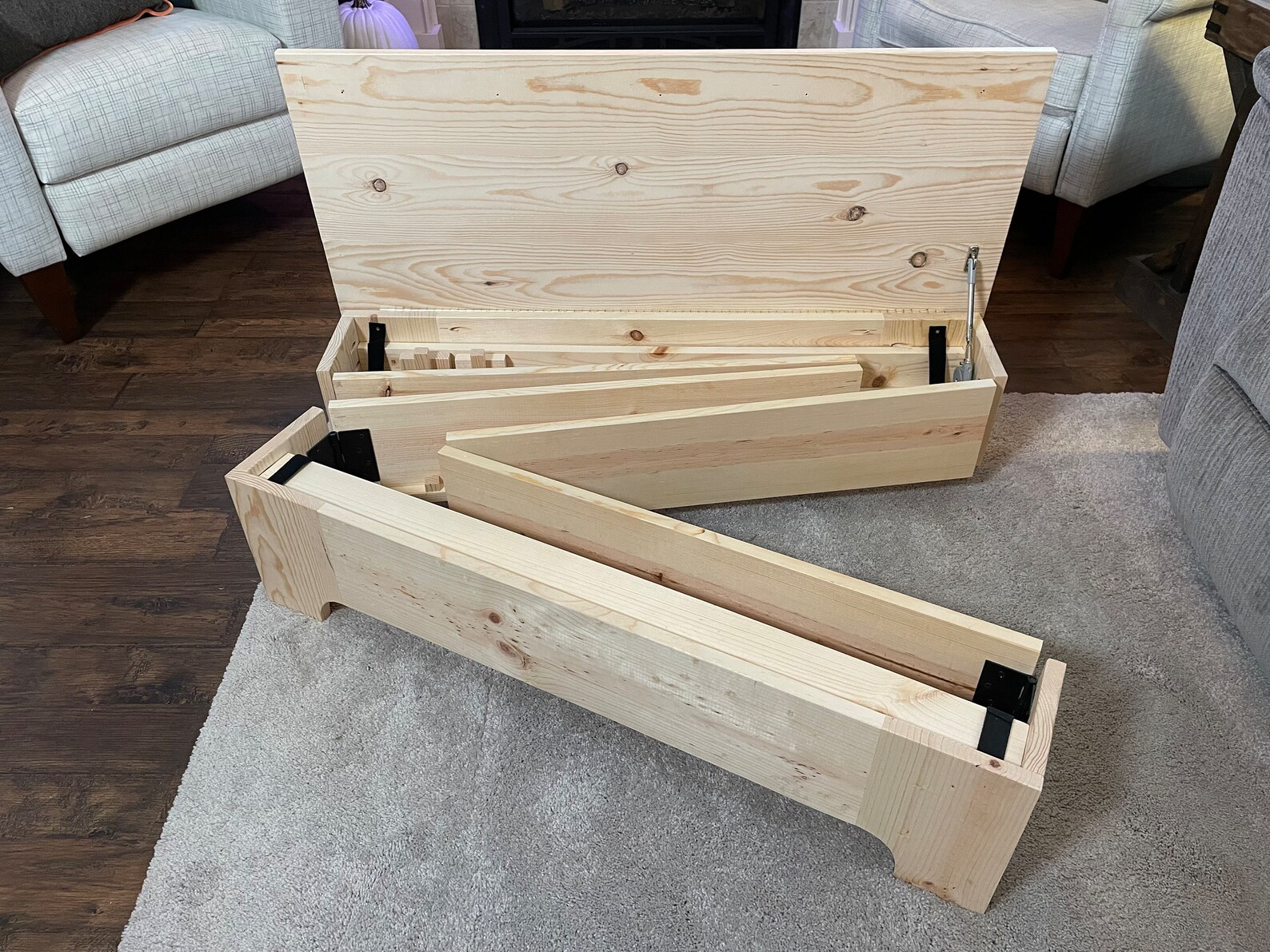 Folding Bed in a Box Plans Woodworking Project Etsy