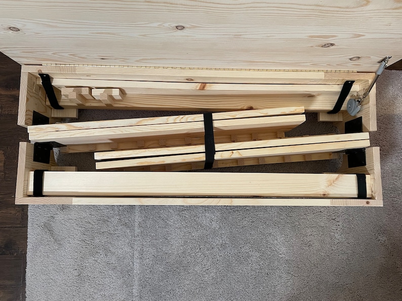 Folding Bed in a Box Plans Woodworking Project Etsy