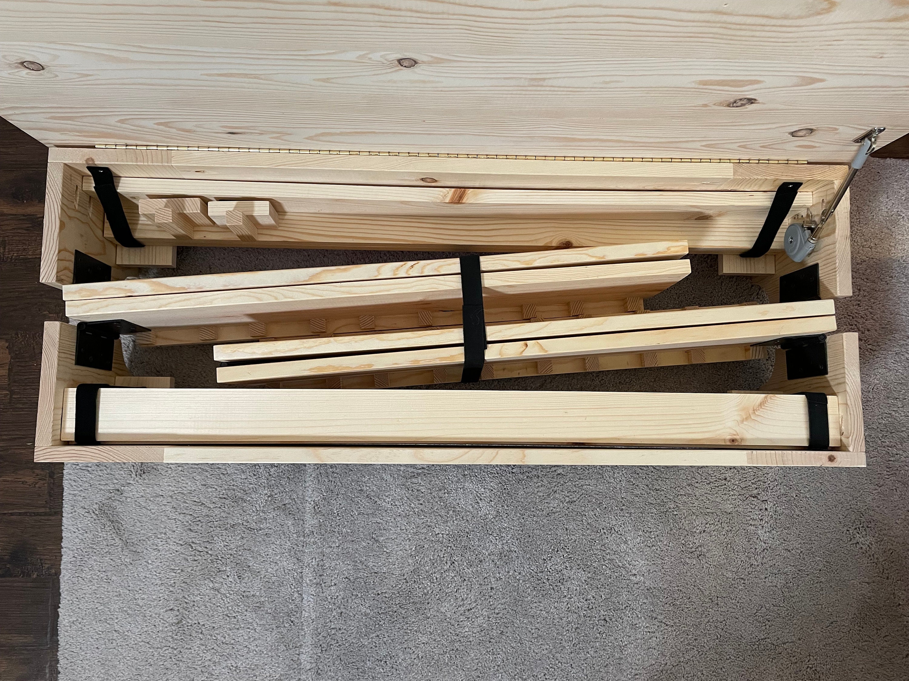 Folding Bed in a Box Plans Woodworking Project Etsy