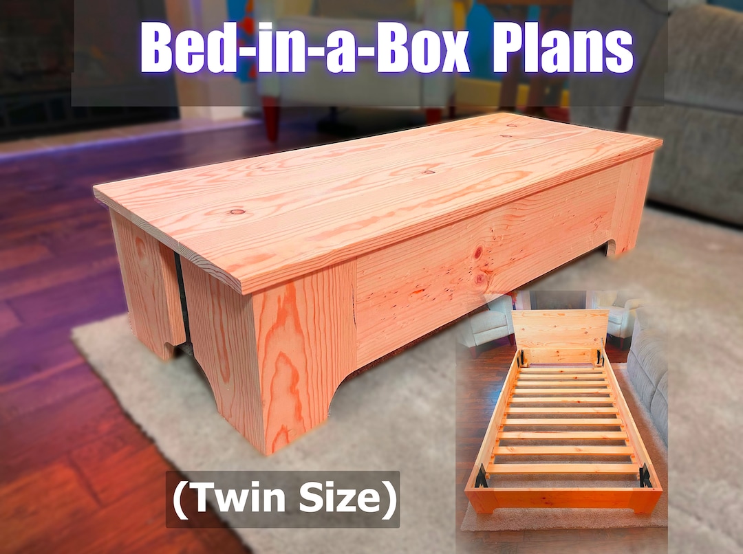 Woodworking Plans DIY Folding Bed in a Box PDF Plans for Woodworking