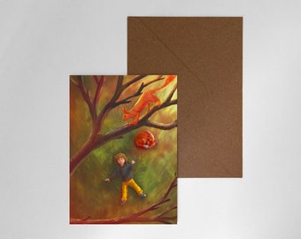 Postal ilustrada "Ginger" - tarjeta de cumpleaños, tarjeta de Navidad, tarjeta de felicitación