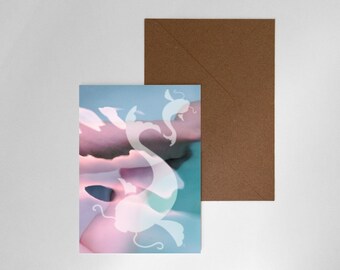 Postal Koi, tarjeta de cumpleaños, tarjeta de Navidad, tarjeta de felicitación