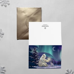 Carte de voeux illustrée - Ours de Noël, carte de noël