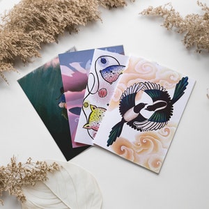 Mix and Match - Pack 4 tarjetas de felicitación dobles con sobre - Diseños originales