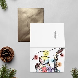 Illustrierte Grußkarte - Geschenkbiber