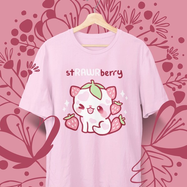 Strawberry Cat Etsy