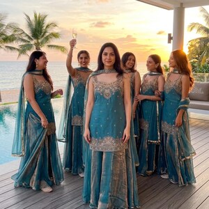 Blue Indian Wedding Outfit - Etsy