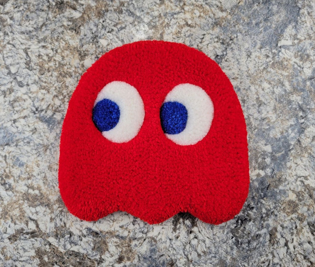 Pacman Blinky Ghost Handmade Tufted Rug - Etsy
