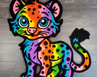 Colorful Cheetah Rug