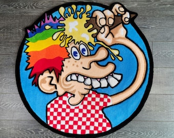 Grateful Dead Ice Cream Kid Handmade Rug