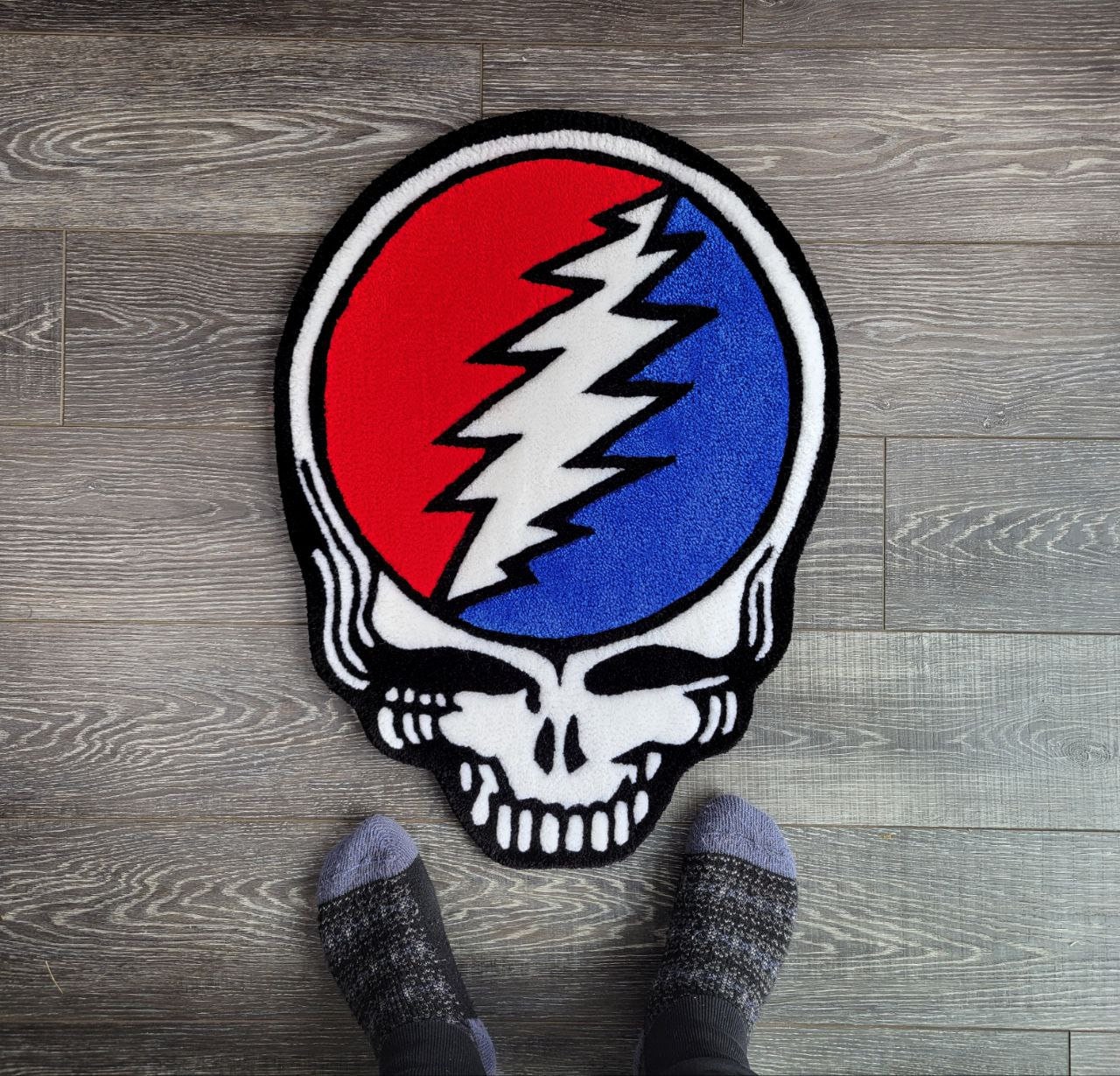 Grateful Dead Stealie *skull Only* Handmade Rug - Etsy