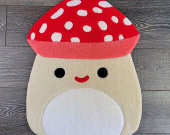 Squishmallows Malcom the Mushroom Handmade Rug