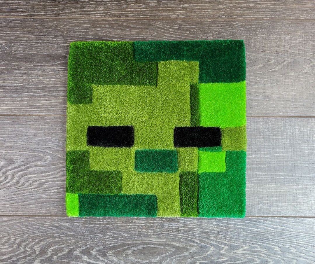 Minecraft Zombie Handmade Rug - Etsy