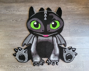 Toothless Dragon Handmade Rug