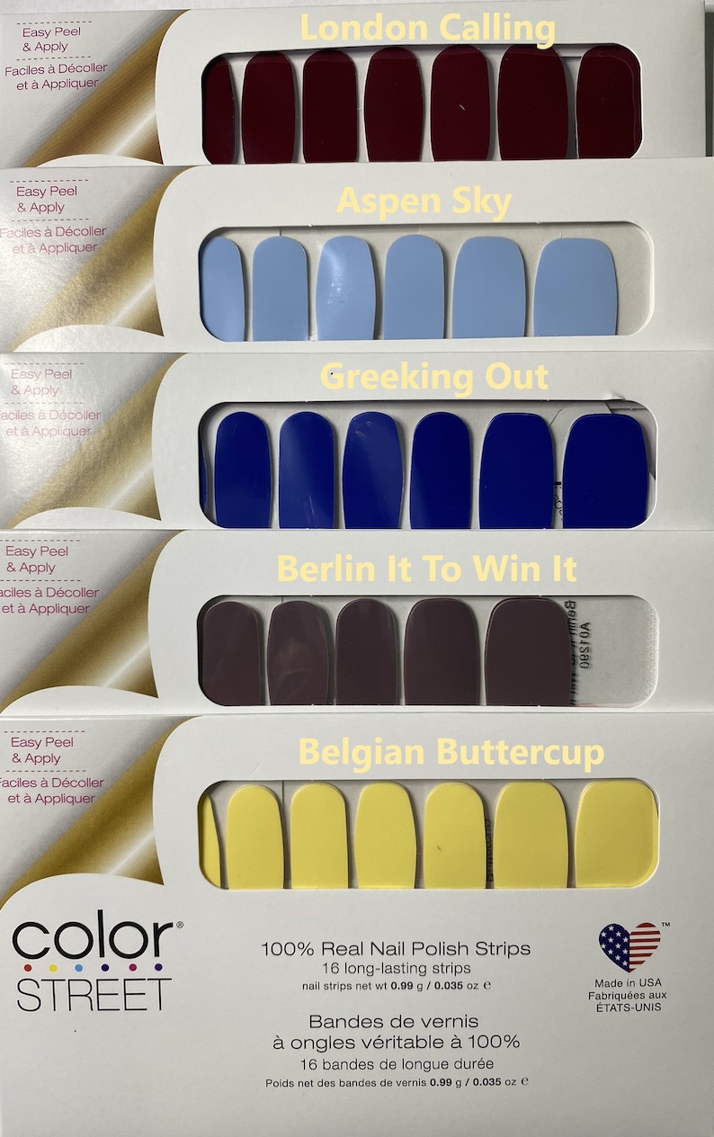 Bandes d'ongles de couleur Street Uni crème/mat ou chatoyant 100 % vrai vernis à ongles fabriqué aux États-Unis nouveau retiré abandonné image 4