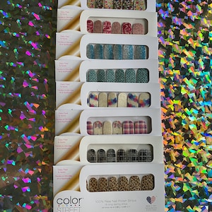 Color Street Nail Strips * Nail Art Design | Glitter, Shimmer, Matte * 100% Real Nail Polish * Made In The USA * Retired - Discontinued