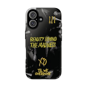 The Weeknd Behind the Madness Baseball iPhone Case XO Retro Poster Style Album Art Cover XO Fan Gift Dark R&B Music Merch
