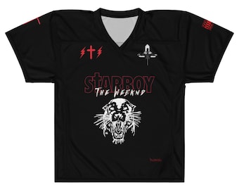 The Weeknd Starboy XO Football Jersey Retro Red XO Fan Shirt Vintage Unisex R&B Streetwear Concert Outfit XO fan gift