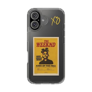 The Weeknd King Of The Fall Poster Style iPhone Case Retro Poster Style Album Art Cover XO Fan Gift Anime style Aesthetic Music Merch