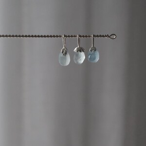 Frosted Aquamarin Halskette oder Charm/Anhänger nur in 925 Sterling Silber image 4