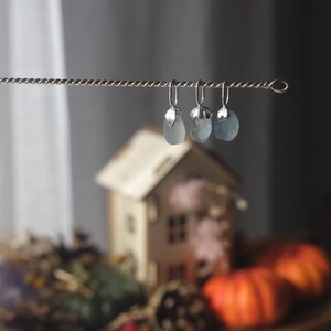 Frosted Aquamarin Halskette oder Charm/Anhänger nur in 925 Sterling Silber image 3