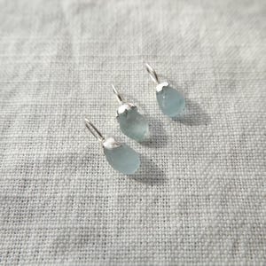 Frosted Aquamarin Halskette oder Charm/Anhänger nur in 925 Sterling Silber image 5