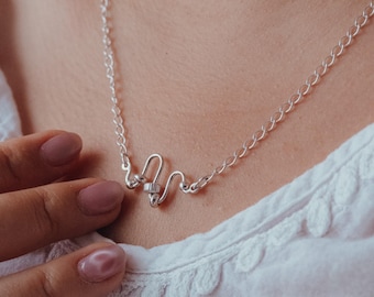 Fidget-hanger, antistressketting, ADHD-hanger 'Healing Sequence' in sterlingzilver met lopende en roterende kralen, hanger met bedelhouder