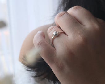 Sterlingzilveren Fidget-ring aardbei – Handgemaakte Calm Focus-sieraden