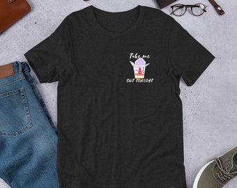 Unisex t-shirt, Take me out tonight, food shirt, Chinese food shirt, take out boxes, Chinese food take out