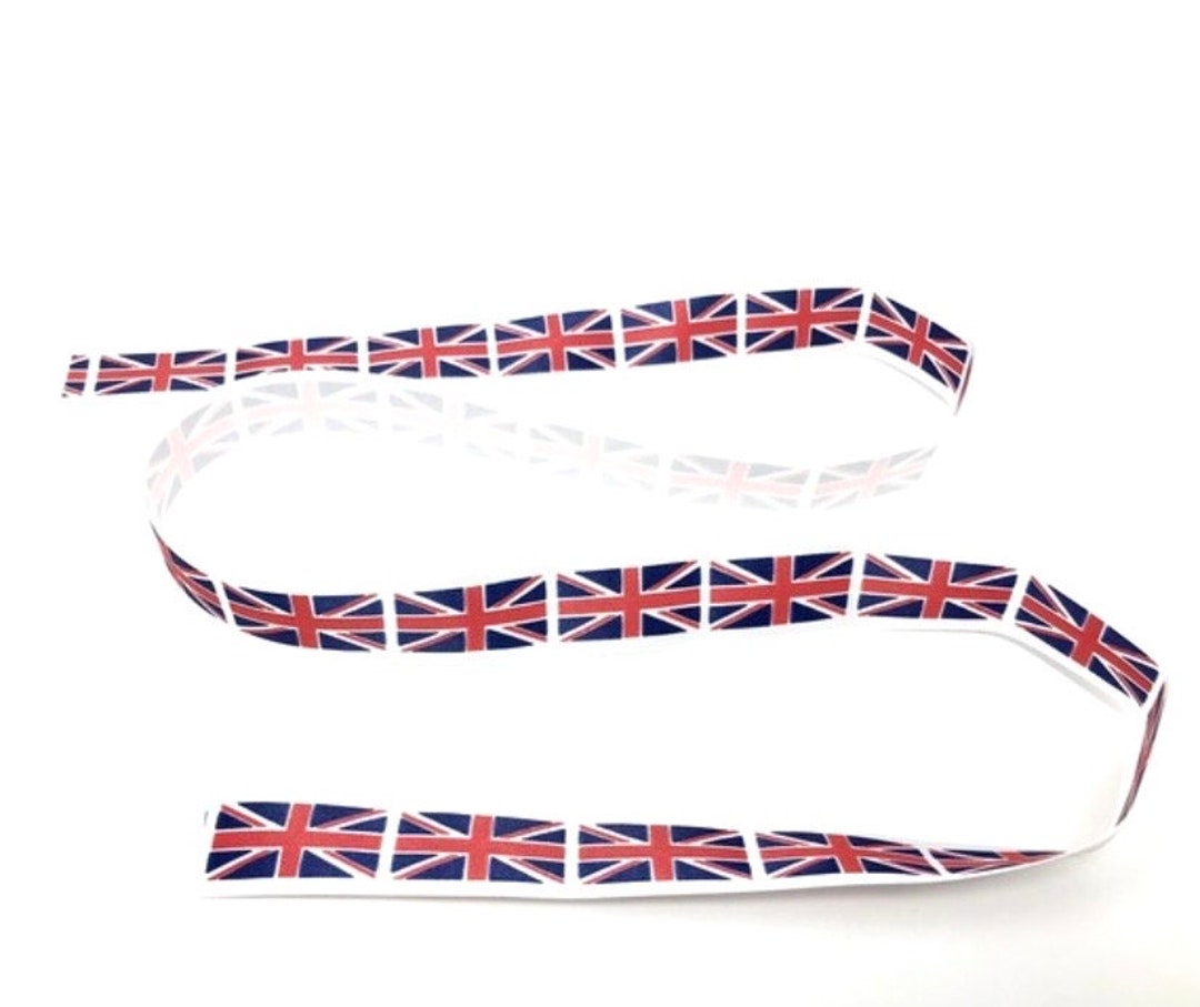 Union Jack Satin Ribbon Union Jack Ribbon 25mm Sold per Metre Etsy